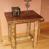 rustic walnut end table / night stand