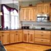 Natural raised panel hickory cabinets with granite counter tops